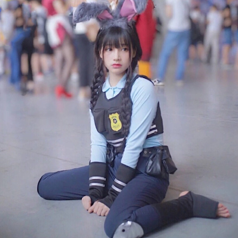 实拍疯狂动物城cosjudy朱迪兔子cos拟人服动漫cosplay服装全套