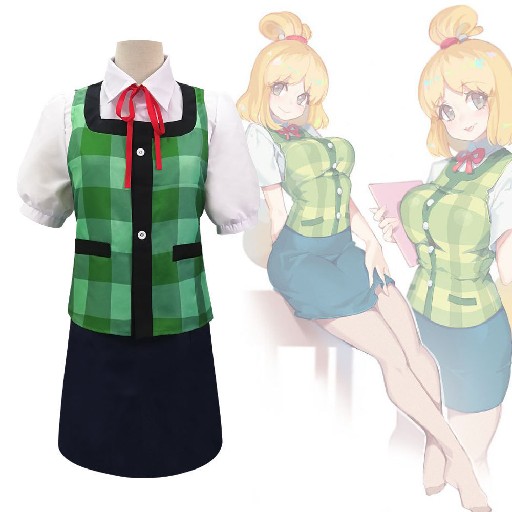 鑫博缘动物森友会cos服动物之森西施慧cosplay周边服格子衬衣套装