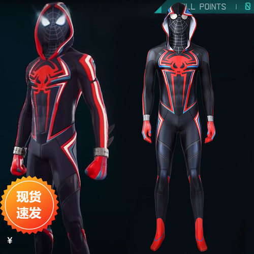 漫天际蜘蛛侠ps5紧身衣迈尔斯cos服连体衣服装头套J21006EA
