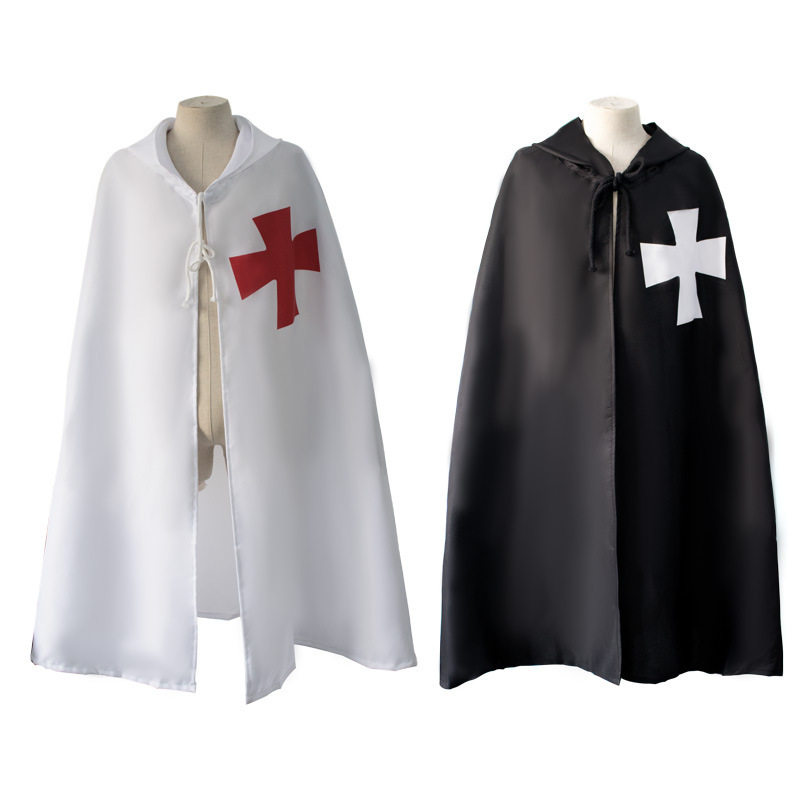 欧洲cosplay圣殿骑士十字架c披os风斗篷长袍中世纪服装道具