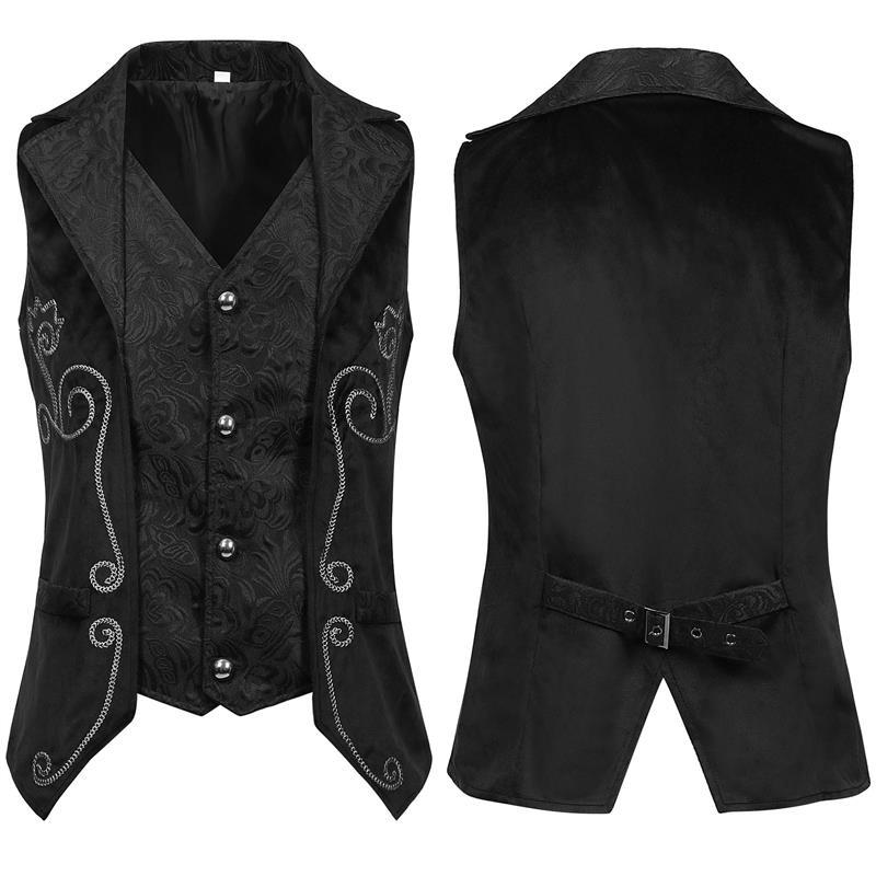 万圣节亚马逊wish新款男装中世纪服装复古男款礼服马甲万圣节服