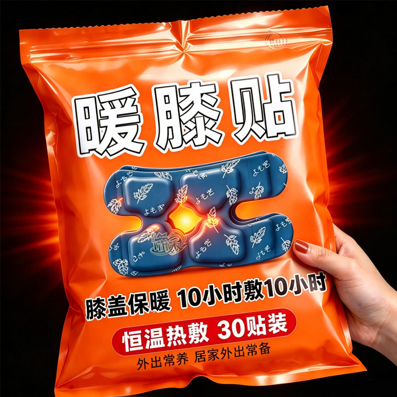艾草护膝贴蒸汽暖膝贴膝盖热敷贴自发热护膝贴冬天膝盖保暖防寒贴