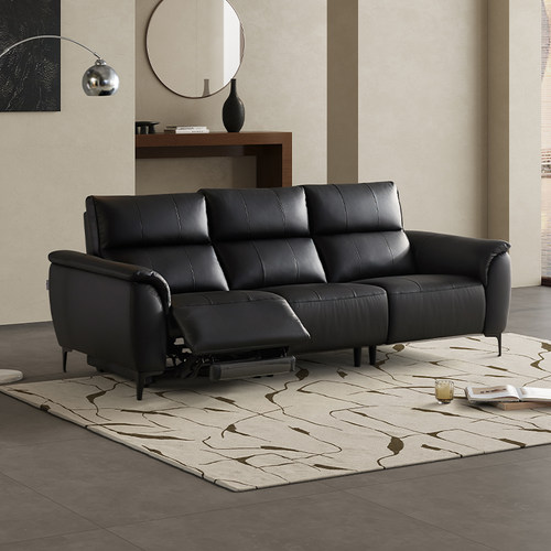 【新品】LAZBOY乐至宝真皮功能沙发电动美式复古0靠墙小尺寸695