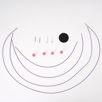 可拆卸环形针套装亮白铝镀镍毛衣针diyG编织工具 一套13付PU包装