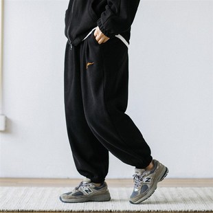 男女学生韩系休闲裤 自制日系街头中性bf宽松哈伦裤 宽松束脚卫裤