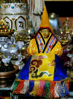 释迦摩尼佛 宗喀巴佛像q 披风 菩萨衣 藏式面料 手工制作7寸佛衣