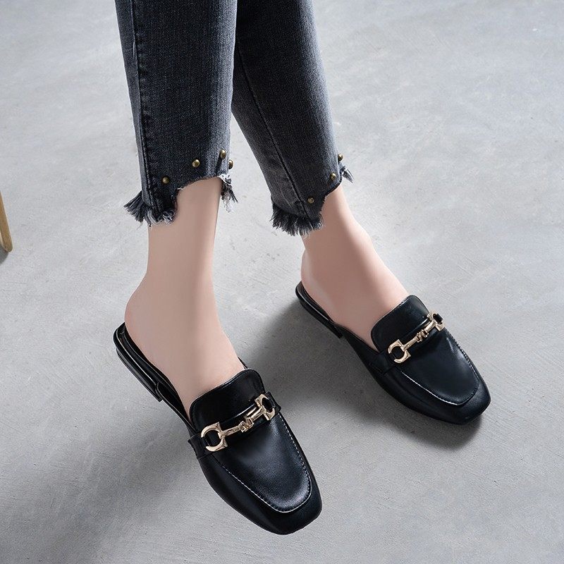 大码女鞋41一43脚宽胖妹妹肥潮款40一43网红半包头拖鞋女夏外凉拖,女鞋,包头拖,淘宝优惠券,粉丝福利购,淘宝优惠卷