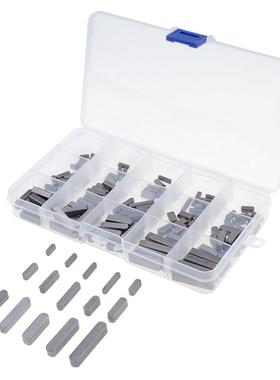 140pcs盒装 平行销方键 3/4/5/6mm 两头圆型平键销半圆