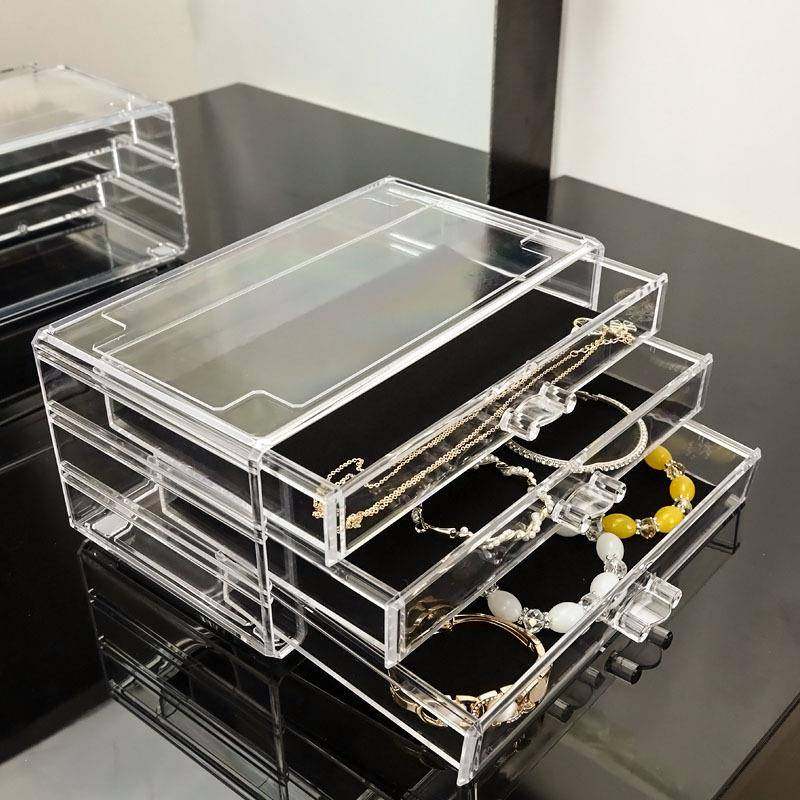 透明化妆品收纳盒防尘首饰盒子梳妆台亚克力加大护肤品整理抽屉式,收纳整理,首饰盒,淘宝优惠券,粉丝福利购,淘宝优惠卷