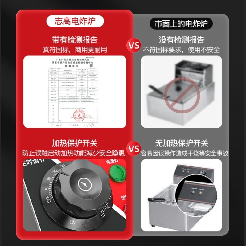 电炸炉商用炸锅大容量不锈钢油炸商用炸锅/炸串/薯条