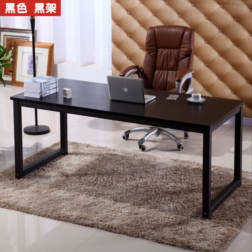 简易电脑桌钢木书桌简约现代双人经济型办公桌子台式桌家用写字台