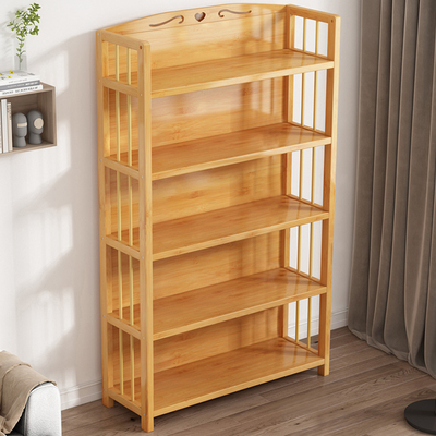 微竹希语楠竹书柜简易多层小书架