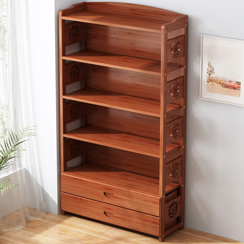 楠竹书柜简易客厅收纳储物柜厨房置物架儿童学生实木多层书架落地,住宅家具,单个书柜,淘宝优惠券,粉丝福利购,淘宝优惠卷