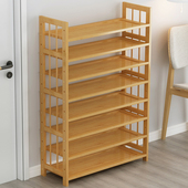 楠竹鞋 架子简易多层经济型门口客厅实木宿舍家用收纳置物架小鞋 柜