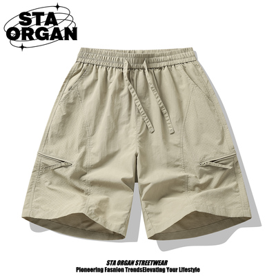 潮牌夏季工装短裤男女沙滩五分裤