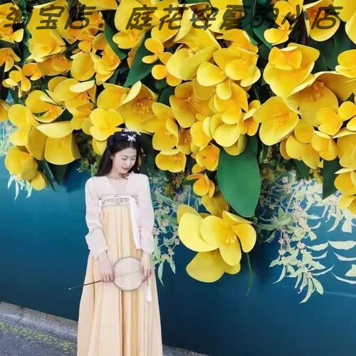 巨型仿真EVA桂花汉服打卡装饰