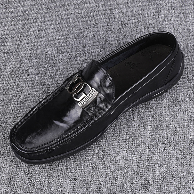 广州男鞋2024新款休闲皮鞋驾车鞋男一脚蹬豆豆鞋轻便时尚男士皮鞋,流行男鞋,乐福鞋（豆豆鞋）,淘宝优惠券,粉丝福利购,淘宝优惠卷