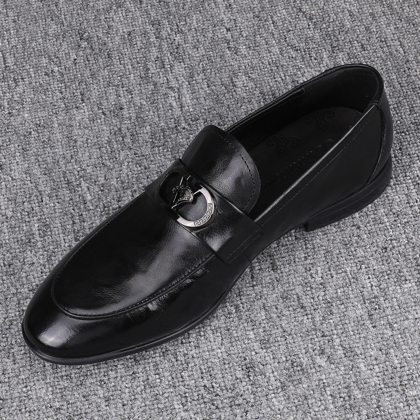 纯皮男鞋2025新款商务休闲皮鞋男士一脚蹬纯色真皮透气英伦乐福鞋,流行男鞋,休闲皮鞋,淘宝优惠券,粉丝福利购,淘宝优惠卷