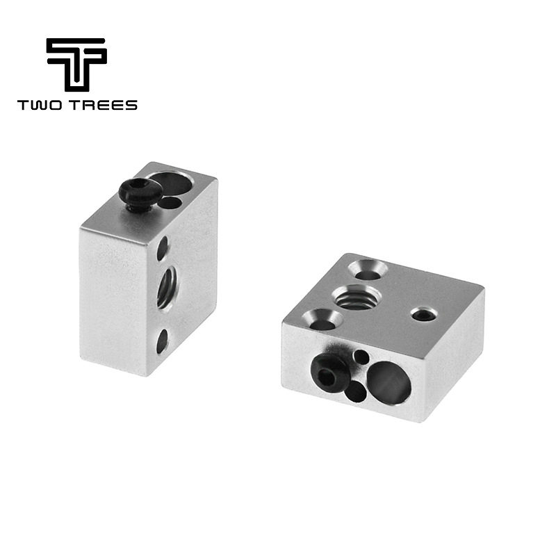 3d打印机配件全金属cr8/cr10热端加热铝块铝合金喷砂氧化处理