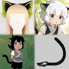 罗小黑cos毛绒猫耳发箍cosplay明日方舟联动罗小黑耳朵漫展道具