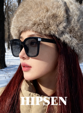 黑色方框氛围感偏光墨镜