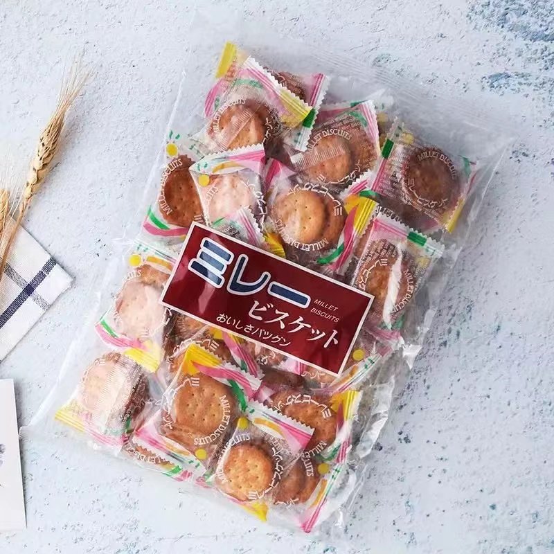 日本进口平野本屋小圆饼干咸味植物粗粮海盐薄脆独立包装儿童零食