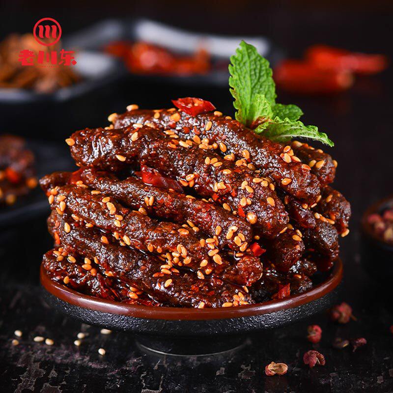 老川东x背背裤麻辣牛肉60g*5袋四川特色香麻辣佐酒小吃零食量贩装