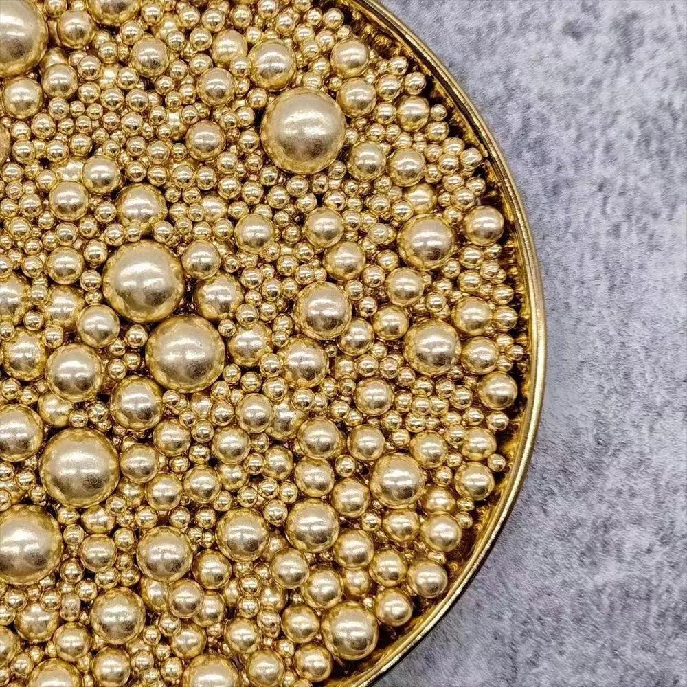 网红可食用的钢珠糖可乐薄荷味金色钢珠蛋糕装饰糖果儿童休闲零食