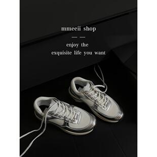 MM海外购 版型好~小香风银角大王厚底网布老爹鞋女百搭运动休闲鞋