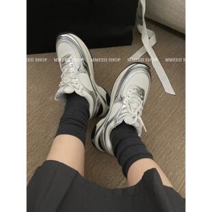 MM海外购不后悔！ 23s厚底系带休闲鞋女 银角大王运动鞋秋