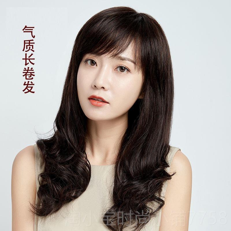 正品假假发女长卷发真中长卷发妈妈发套女递全头逼真针自然真人全