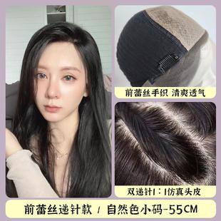 递针全手织薄真人发丝女士超长直蕾发丝假发递100%针款 正品 发套全