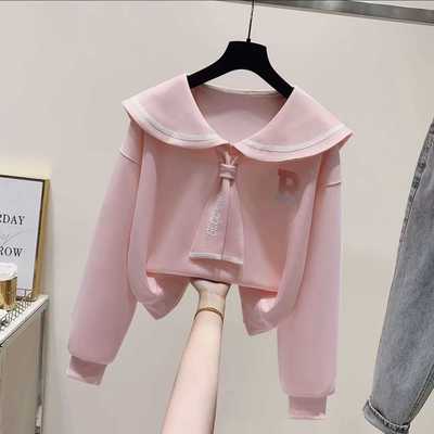 女童娃娃领卫衣2025新款