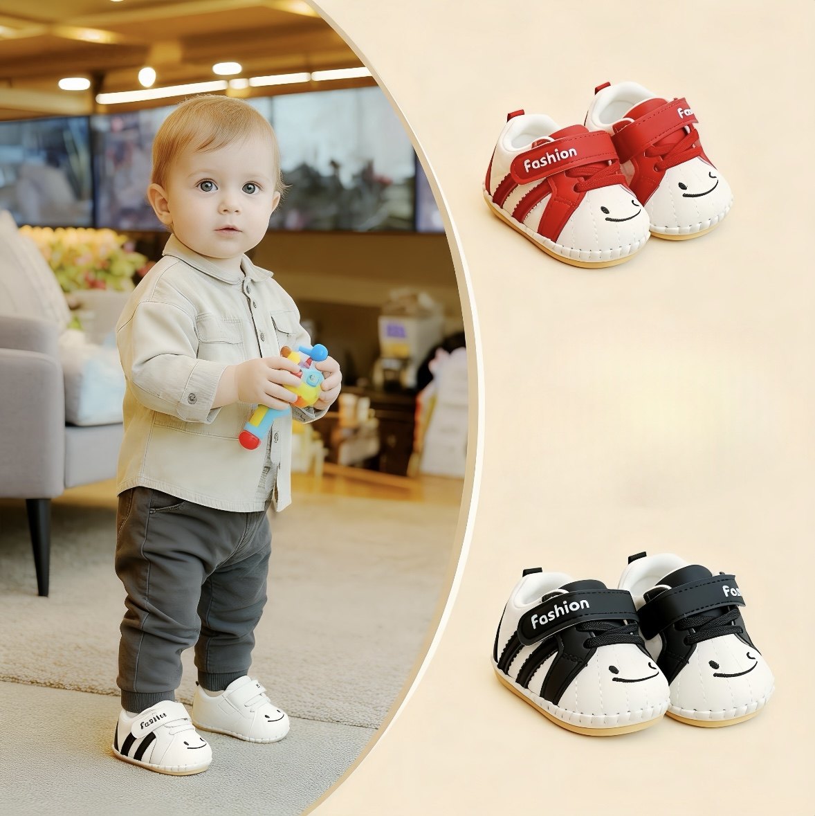 春季一岁宝宝学步鞋软底6到12个月婴儿鞋子卡通笑脸婴儿透气单鞋,童鞋/婴儿鞋/亲子鞋,学步鞋,淘宝优惠券,粉丝福利购,淘宝优惠卷