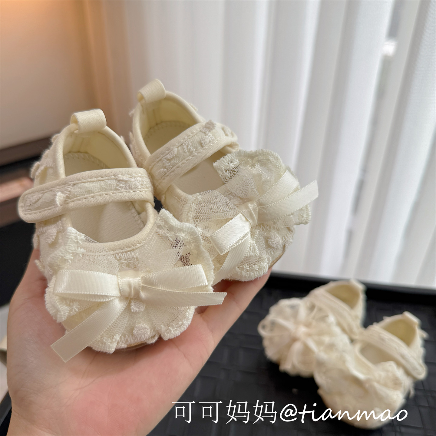 女宝宝公主鞋一岁婴幼儿鞋防滑软底透气单鞋6-12个月不掉学步鞋