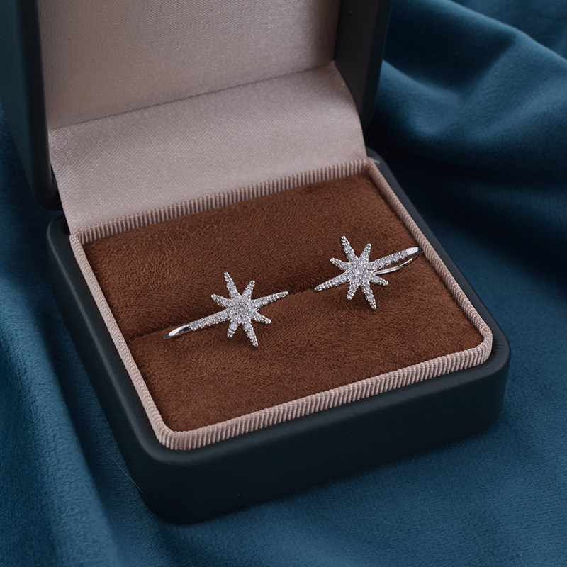 925纯银八芒星耳环女2025新款爆款ins星星耳钉高级感耳钩耳挂耳饰,饰品/流行首饰/时尚饰品新,耳钉,淘宝优惠券,粉丝福利购,淘宝优惠卷