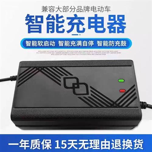 加长线2米电动车电瓶充电器48V12AH60V20AH64V72V二轮三轮铅酸用