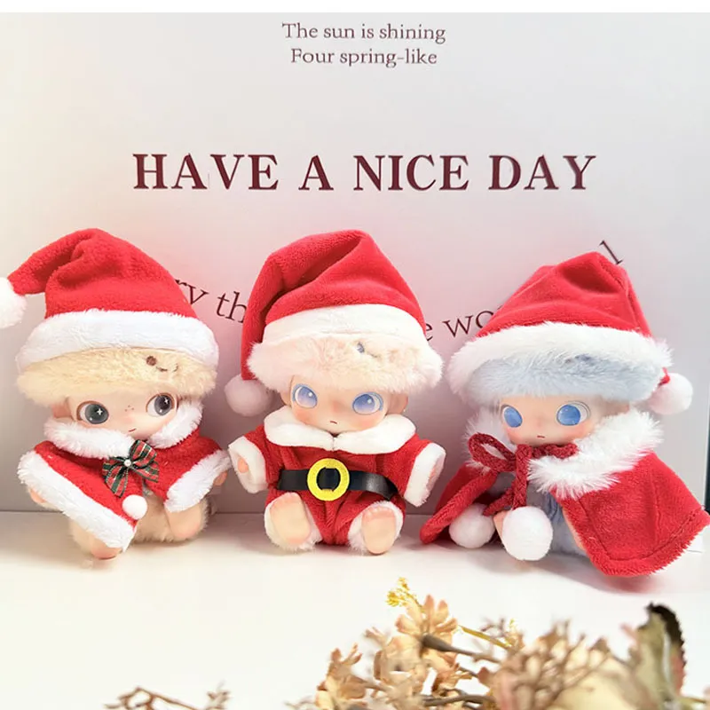 DIMOO新生日记系列娃衣搪胶毛绒挂件圣诞连体服潮玩盲盒替换衣服