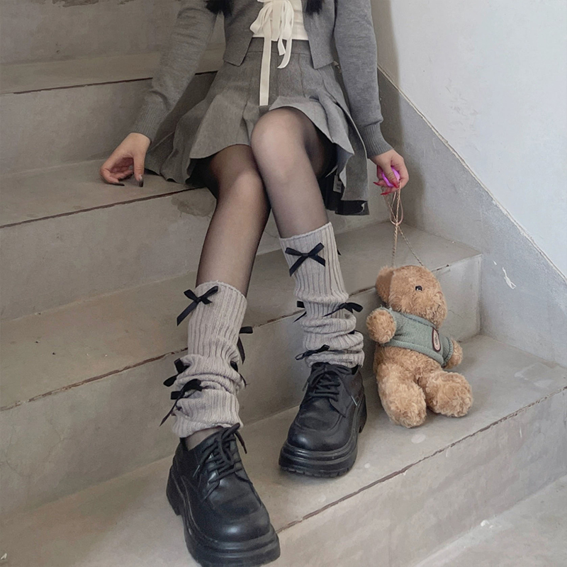 本家巷子灰色百搭小腿袜