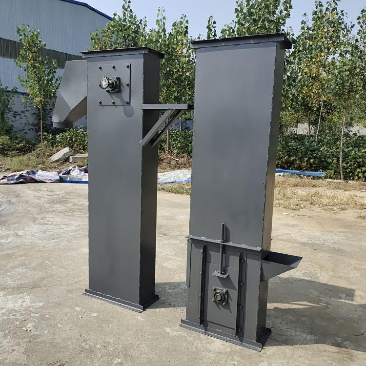 粮食自动卸货翻斗上料机 带进料仓垂直斗提机 小块状物料单斗提升