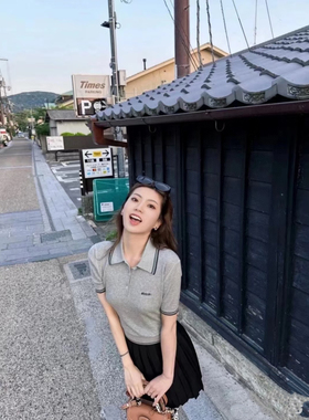 梵音家26新款针织短袖经典气质高级甜酷奢华品质可甜可酷时尚舒适