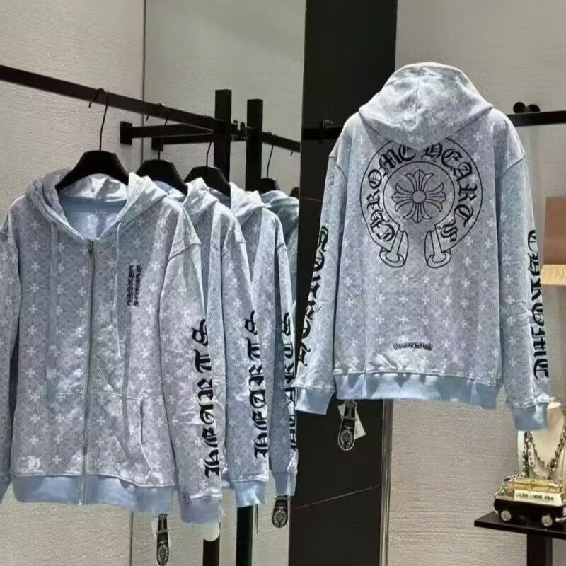 渐变彩色马蹄圈圈十字架情侣薄卫卫衣/绒衫