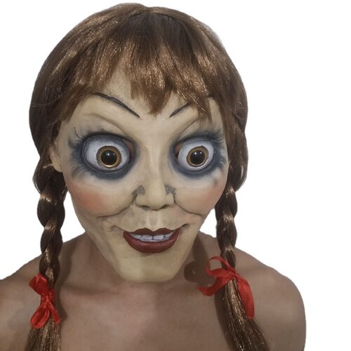 万圣节头套cosplay鬼娃回家道具恐怖鬼娃娃Annabelle安娜贝尔面具