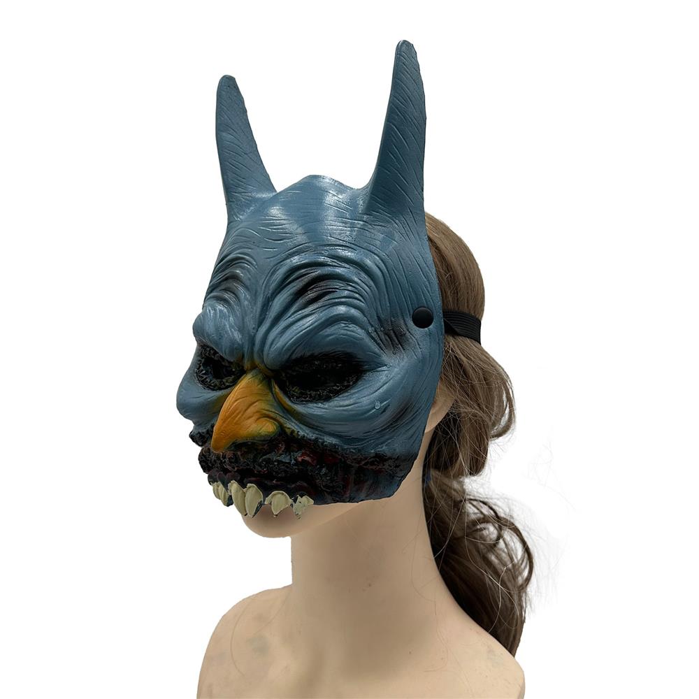跨境蝙蝠万圣节竖耳蝙蝠面具mardi gras狂欢节派对PU3D动物面具