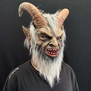 人面路西法现货面具恐怖cosplay乳胶面具万圣节电影人物装扮头套