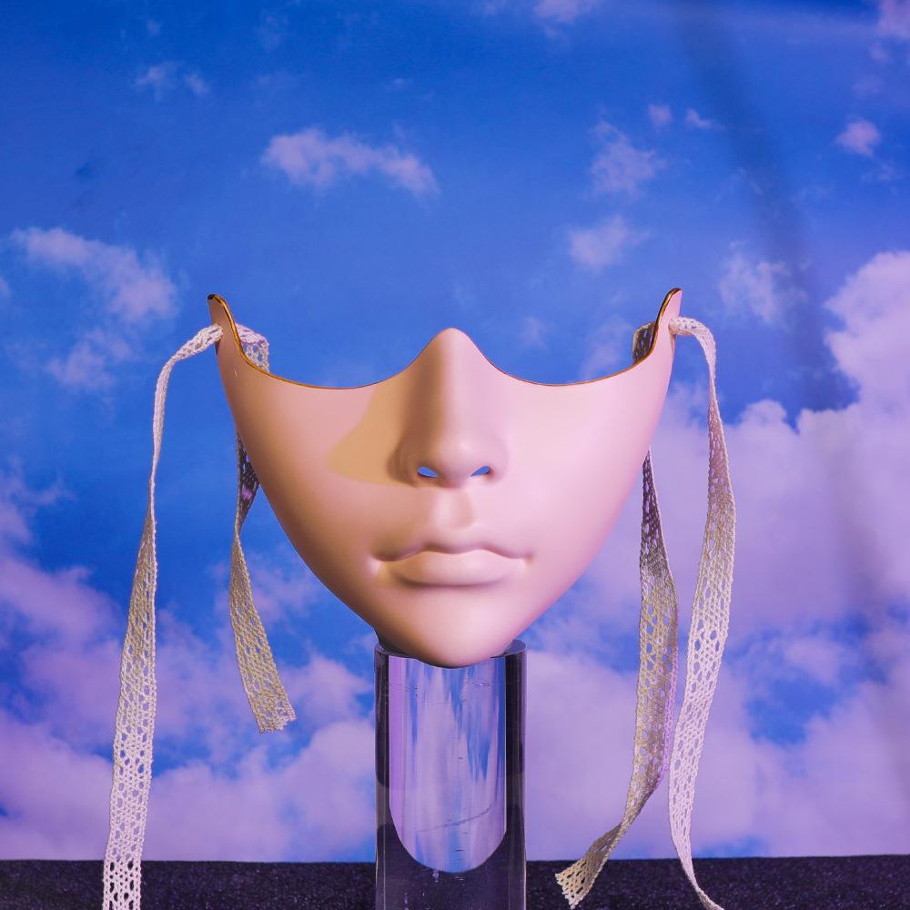 新彩色下半脸COS美人道具摆设珍藏半脸装饰机械风成人男女面具