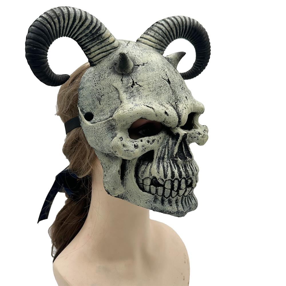 跨境恶魔面具万圣节恶魔面具mardi gras狂欢节派对PU3D恐怖面具