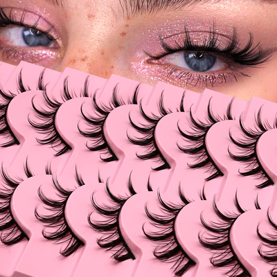 GROINNEYA湿尖小恶魔款一片式假睫毛肿眼泡cosplay自然放大双眼