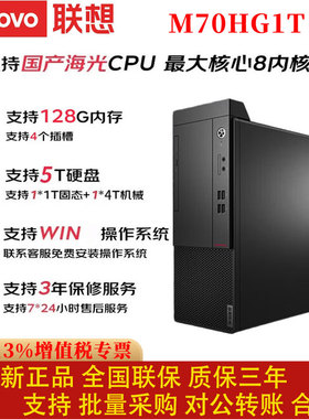 联想M70HG1T商用台式电脑主机国产CPU办公8内存128G