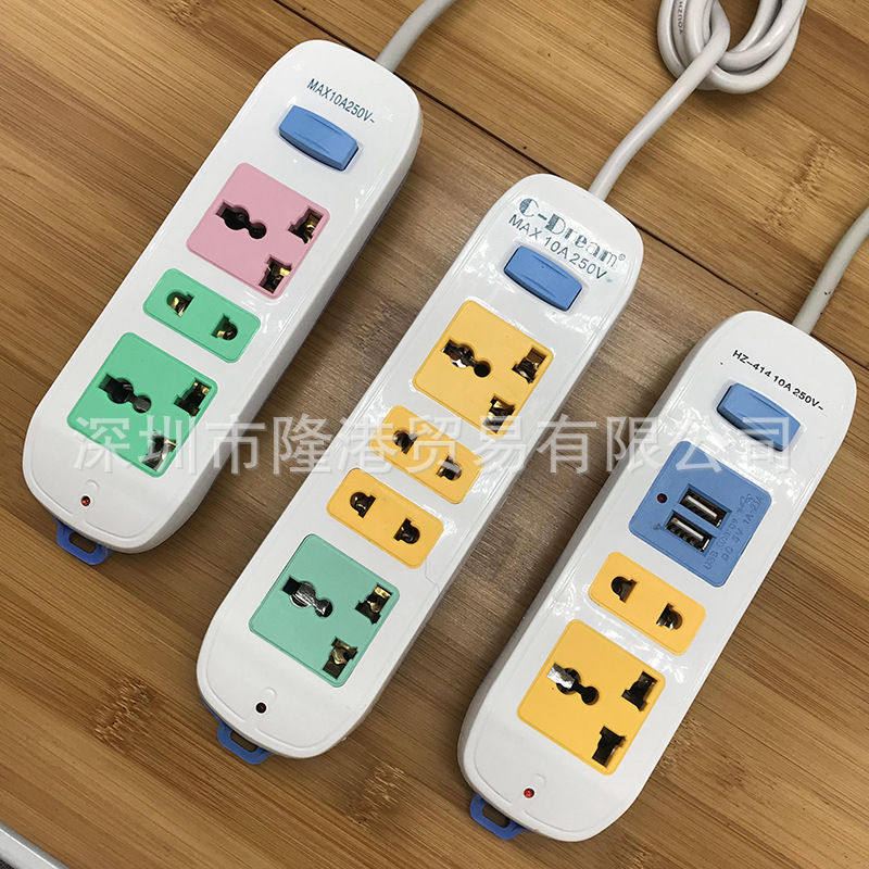 插排带线USB开关面板迪拜缅甸泰国越南网络热销认证款智能接线板,电子/电工,智能插座,淘宝优惠券,粉丝福利购,淘宝优惠卷